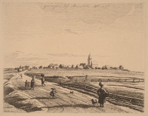 Giesing by Wilhelm Alexander Wolfgang von Kobell, created 1818, in etching on laid paper. Download this artwork as a high-resolution wallpaper for desktop, tabl — Wilhelm Alexander Wolfgang von Kobell Wallpaper