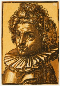 Gillis van Breen by Hendrick Goltzius, created 1588/92, in Chiaroscuro woodcut in black, ochre, and brown, on cream laid paper. Download this artwork as a high- — Hendrick Goltzius Wallpaper