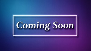 Ein blau-lila Gradient-Platzhalter-Hintergrund mit 'Coming Soon' Text, ideal für Startseiten.