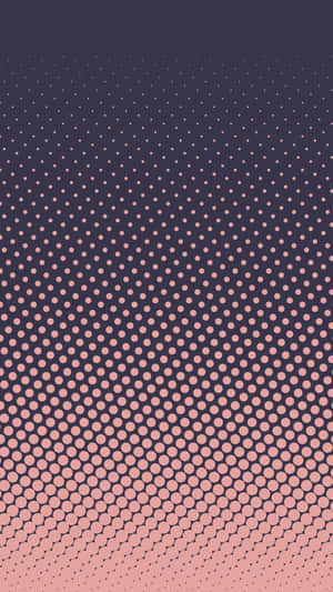 Diagonaler Verlauf aus rosa und blauen Punkten im Halbtonmuster. — Abstract Dot Wallpaper