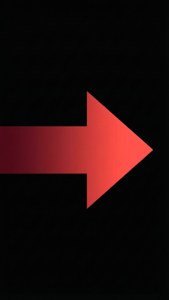 Red arrow pointing right on black background — Battery Saving Wallpaper