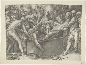 Graflegging by Battista Franco, created 1508 - 1561, in paper; etching; engraving. Download this artwork as a high-resolution wallpaper for desktop, tablet, or — Battista Franco Wallpaper