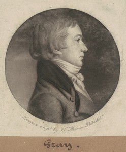 Gray by Charles B. J. Févret de Saint-Mémin, created 1802, in mezzotint and engraving in black on wove paper mounted to brown wove paper. Download this artwork — Art Picture