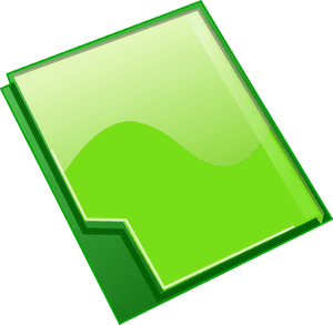 Un icono digital verde brillante con un recorte ondulado y sombra en capas inclinado diagonalmente. — Imágenes estéticas verdes Imágenes