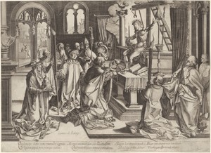 Gregoriusmis by Simon Frisius, created 1595 - 1628, in paper; etching. Download this artwork as a high-resolution wallpaper for desktop, tablet, or mobile. — Simon Frisius Wallpaper