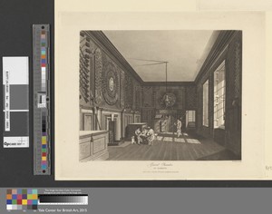 Guard Chamber by Richard Gilson Reeve, in Aquatint. Download this artwork as a high-resolution wallpaper for desktop, tablet, or mobile. — Richard Gilson Reeve Wallpaper