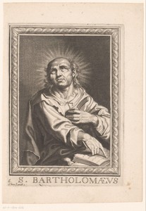 H. Bartolomeüs by Pierre Landry, created 1640 - 1701, in paper; engraving. Download this artwork as a high-resolution wallpaper for desktop, tablet, or mobile. — Pierre Landry Wallpaper