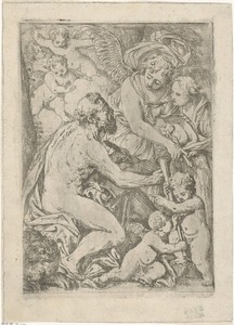 H. Hieronymus by Jan Baptist Herregouts, created c. 1640 - 1721-11-25, in paper; etching. Download this artwork as a high-resolution wallpaper for desktop, tabl — Jan Baptist Herregouts Wallpaper