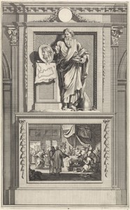 H. Titus by Jan Luyken, created 1698, in paper; etching; engraving. Download this artwork as a high-resolution wallpaper for desktop, tablet, or mobile. — Art Wallpaper