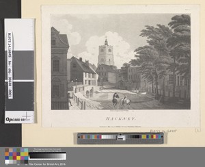Hackney by William Ellis, in Aquatint. Download this artwork as a high-resolution wallpaper for desktop, tablet, or mobile. — William Ellis Wallpaper