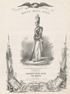 Hall's Quick Step by Robert Cooke, created 1840, in lithograph in black on wove paper. Download this artwork as a high-resolution wallpaper for desktop, tablet, — Robert Cooke Wallpaper