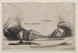 Hands Etching by Francis Seymour Haden, created 1865, in etching and drypoint. Download this artwork as a high-resolution wallpaper for desktop, tablet, or mobi — Francis Seymour Haden Wallpaper