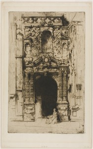 Harfleur by David Young Cameron, created 1903, in Etching on buff laid paper, laid down on buff board. Download this artwork as a high-resolution wallpaper for — Illustration Wallpaper