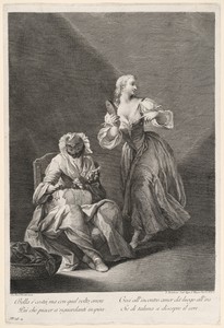Harlequin as Lacemaker by Francesco Bartolozzi, created 1760, in etching and engraving on laid paper. Download this artwork as a high-resolution wallpaper for d — Francesco Bartolozzi Wallpaper