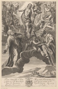 Hemelvaart by Michel Lasne, created 1600 - 1667, in paper; engraving. Download this artwork as a high-resolution wallpaper for desktop, tablet, or mobile. — Michel Lasne Wallpaper