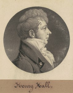 Henry Hall by Charles B. J. Févret de Saint-Mémin, created 1808-1809, in mezzotint and engraving in black on wove paper mounted to brown wove paper. Download th — Painting Picture
