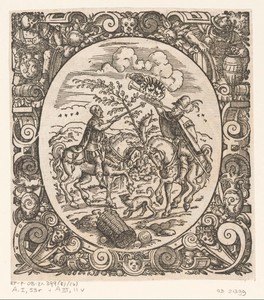 Heraut by Jost Amman, created 1573, in paper; houtsnede. Download this artwork as a high-resolution wallpaper for desktop, tablet, or mobile. — Jost Amman Wallpaper