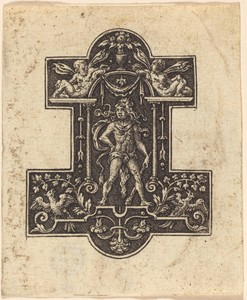 Hercules by Etienne Delaune, in engraving. Download this artwork as a high-resolution wallpaper for desktop, tablet, or mobile. — Etienne Delaune Wallpaper