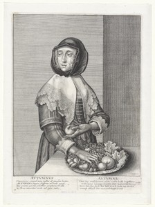Herfst by Wenceslaus Hollar, created 1641, in paper; etching. Download this artwork as a high-resolution wallpaper for desktop, tablet, or mobile. — Wenceslaus Hollar Wallpaper