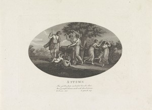Herfst by Amedeo Gabrielli, created 1759 - 1817, in paper; engraving. Download this artwork as a high-resolution wallpaper for desktop, tablet, or mobile. — Travel Wallpaper