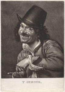 Het Gehoor by Pieter Schenk (I), created 1670 - 1713, in paper; mezzotint. Download this artwork as a high-resolution wallpaper for desktop, tablet, or mobile. — Pieter Schenk (I) Wallpaper