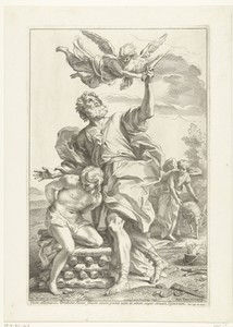 Het offer van Abraham by Robert van Audenaerd, created 1685 - 1723, in paper; etching; engraving. Download this artwork as a high-resolution wallpaper for deskt