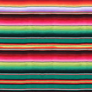 Vibrant striped serape blanket with rich colors and traditional Mexican design. — Hispanic Picture
