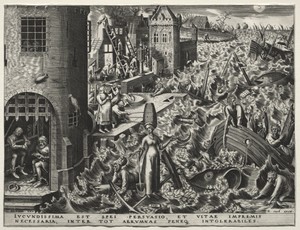 Hope by Pieter Bruegel, created 1559, in engraving. Download this artwork as a high-resolution wallpaper for desktop, tablet, or mobile. — Pieter Bruegel Wallpaper