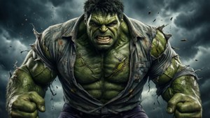 Bruce Banner forvandler sig til Hulken under stormfulde himmelstrøg