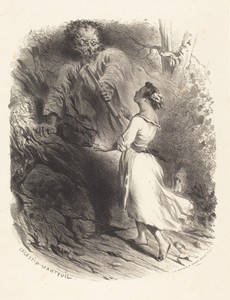 Hunter Surprised by Célestin François Nanteuil, in lithograph. Download this artwork as a high-resolution wallpaper for desktop, tablet, or mobile. — Célestin François Nanteuil Wallpaper