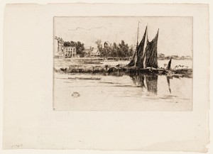 Hurlingham by James McNeill Whistler, created 1879, in Etching and drypoint with foul biting in black ink on off-white laid paper. Download this artwork as a hi — Art Background