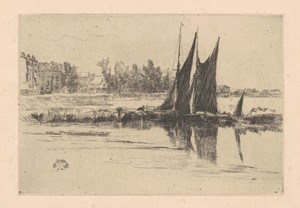 Hurlingham by James McNeill Whistler, created 1879, in etching and drypoint in black on laid paper. Download this artwork as a high-resolution wallpaper for des — Art Wallpaper