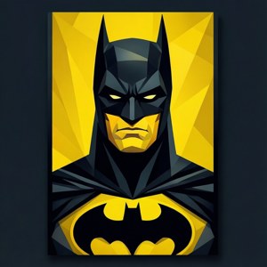 Batman sebagai poster seni geometris modern