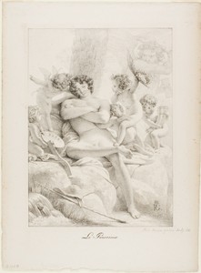 Idler by Pierre Guérin, created 1816, in Lithograph in black on pinkish-cream wove paper. Download this artwork as a high-resolution wallpaper for desktop, tabl