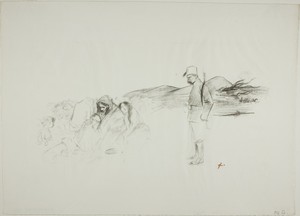 In Greece by Jean-Louis Forain, created 1897, in Lithograph on white vellum paper. Download this artwork as a high-resolution wallpaper for desktop, tablet, or — Illustration Wallpaper