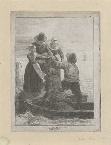 Inscheping by Reinier Craeyvanger, created 1822 - 1880, in China paper; etching. Download this artwork as a high-resolution wallpaper for desktop, tablet, or mo — Reinier Craeyvanger Wallpaper