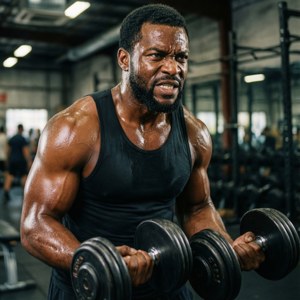 Morris Chestnut spinge i suoi limiti in palestra.