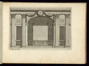 Interior Alcove by Jean Lepautre, created ca. 1650, in Etching on laid paper. Download this artwork as a high-resolution wallpaper for desktop, tablet, or mobil — Jean Lepautre Wallpaper