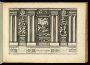 Interior Wall Elevation by Jean Lepautre, created 1656–57, in Etching on laid paper. Download this artwork as a high-resolution wallpaper for desktop, tablet, o — Art Picture