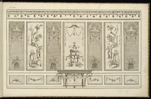 Interior Wall Elevation with a Console Table by Pierre Ranson, created 1779–84, in Etching and engraving on laid paper. Download this artwork as a high-resoluti