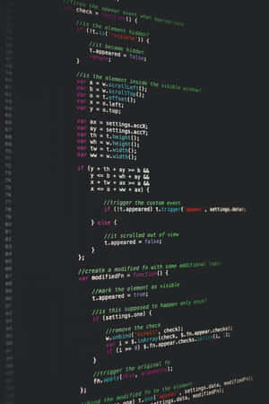 Närbild av en datorskärm som visar JavaScript-kod med grön syntaxmarkering. — Programmering bakgrund Bakgrundsbilder