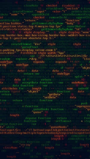 Linhas brilhantes verdes e azuis de código de computador fluindo por um fundo digital escuro. — iPhone neutro Foto Papéis de Parede