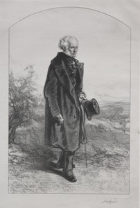 Isabey by Paul Gavarni, created 1854–1856, in lithograph. Download this artwork as a high-resolution wallpaper for desktop, tablet, or mobile. — Art Wallpaper
