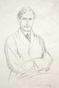 J. E. Spingarn by William Rothenstein, created 1911, in lithograph. Download this artwork as a high-resolution wallpaper for desktop, tablet, or mobile. — Art Picture