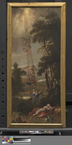 Jacob's Dream by Sir James Thornhill, in Oil on canvas. Download this artwork as a high-resolution wallpaper for desktop, tablet, or mobile. — Sir James Thornhill Wallpaper