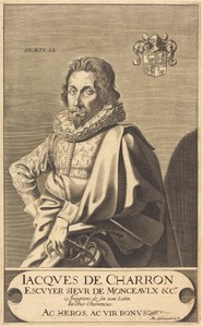 Jacques de Charron by Michel Lasne, in engraving on laid paper. Download this artwork as a high-resolution wallpaper for desktop, tablet, or mobile. — Michel Lasne Wallpaper