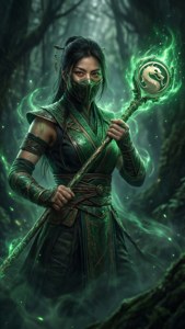 Jade mengintai dalam kabut di Mortal Kombat 11.