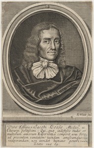 James Cooke by Robert White, created published 1676, in engraving. Download this artwork as a high-resolution wallpaper for desktop, tablet, or mobile. — Robert White Wallpaper