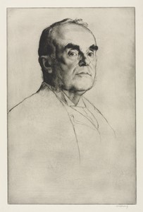 James E. Christie by William Strang, created 1911, in drypoint. Download this artwork as a high-resolution wallpaper for desktop, tablet, or mobile.