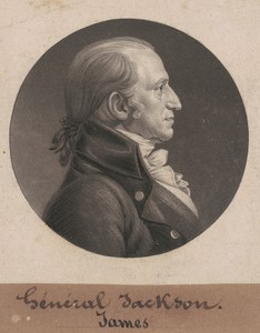 James Jackson by Charles B. J. Févret de Saint-Mémin, created 1805, in mezzotint and engraving in black on wove paper mounted to brown wove paper. Download this